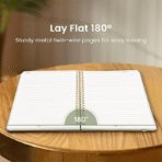 Lined Spiral Journal Notebook for Women & Men, 140 Pages, College Ruled Hardcover Notebook for Work & Note Taking, Journals for Writing, A5(6"x8") - Green - Image 2