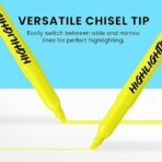 Taja 30 Pack Yellow Highlighters Bulk, Chisel Tip Highlighters Markers Set with No Bleed Ink, Perfect for School & Office Supplies - Image 2