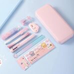 9 Pcs Cute Pink Stationery Set Cat Paw School Supplies Kawaii Office Supplies Including Pens Pencil Sharpener Highlighter Eraser Correction Tape Ruler Utility Knife (Cat Paw-Pink) - Image 2