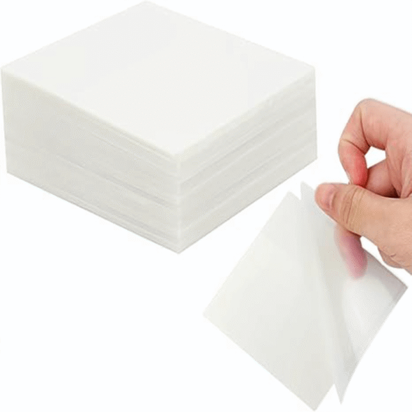 6Pack Transparent Sticky Notes, Clear, 3’’ x 3’’ Translucent, Waterproof See Through, 300 Sheets