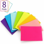 Eastern Wolf 8 Pads Lined Sticky Notes 4x6 Sticky Notes with Lines Self-Stick Note Pads 8 Bright Multi Colors, 35 Sheet/Pad - Image 2